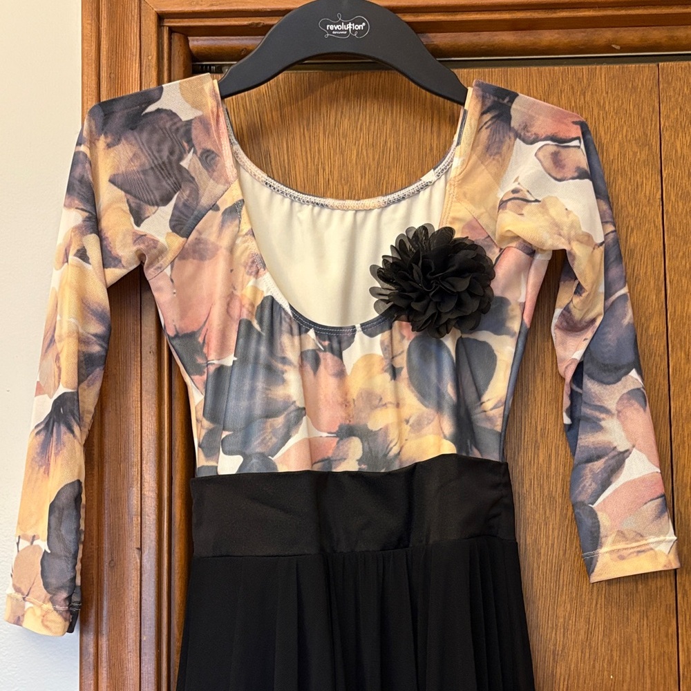 Revolution Kids Dress with Floral Top and Black Skirt